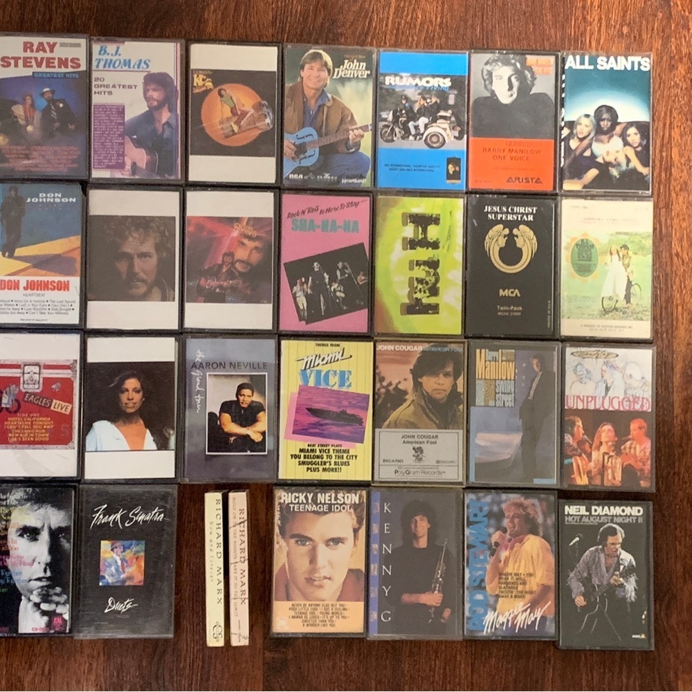 Huge Lot of 29 Cassettes Mixed Genres Classic Rock Pop 70s 80s 90s Oldies - L@@K